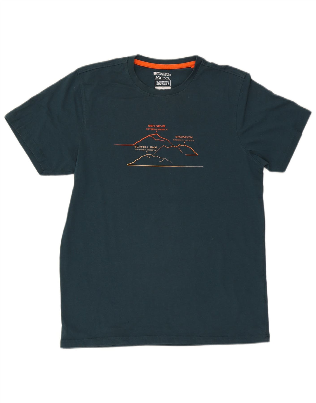 Mountain Warehouse T-shirt graphique IsoCool pour homme, petit, vert, coton