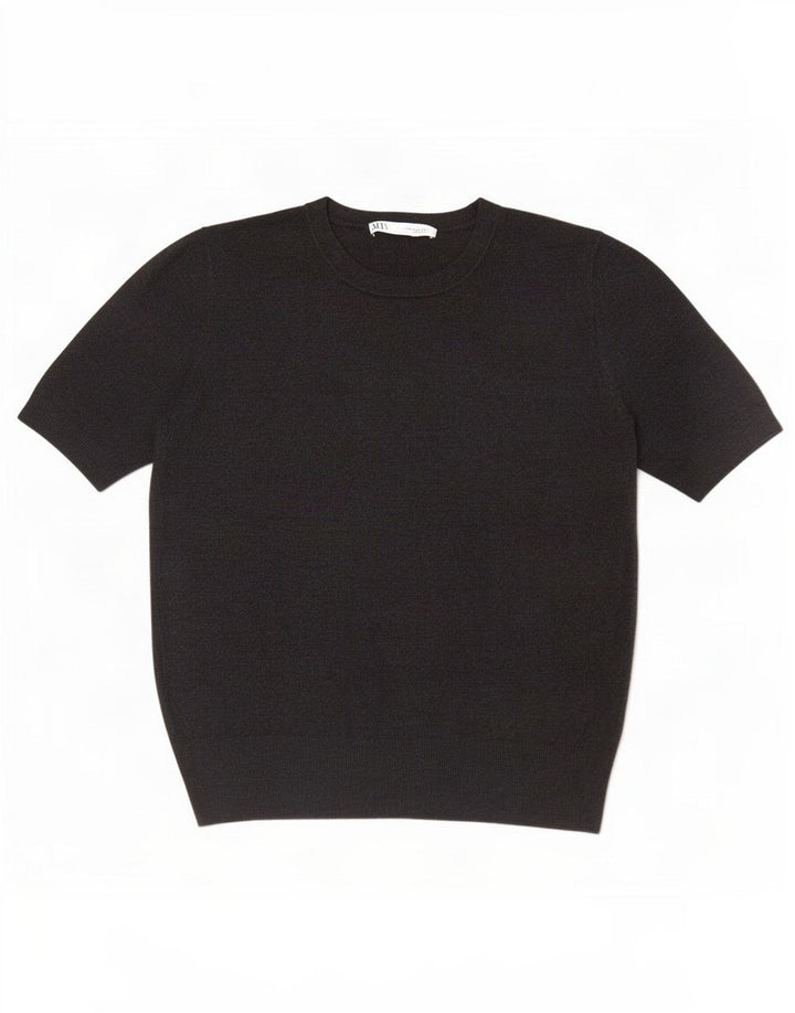 Zara Chemisier à manches courtes pour femme UK 12 Gris moyen