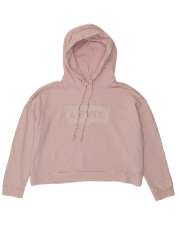 LEVI'S Pull à capuche surdimensionné pour femme UK 10 Petit coton rose