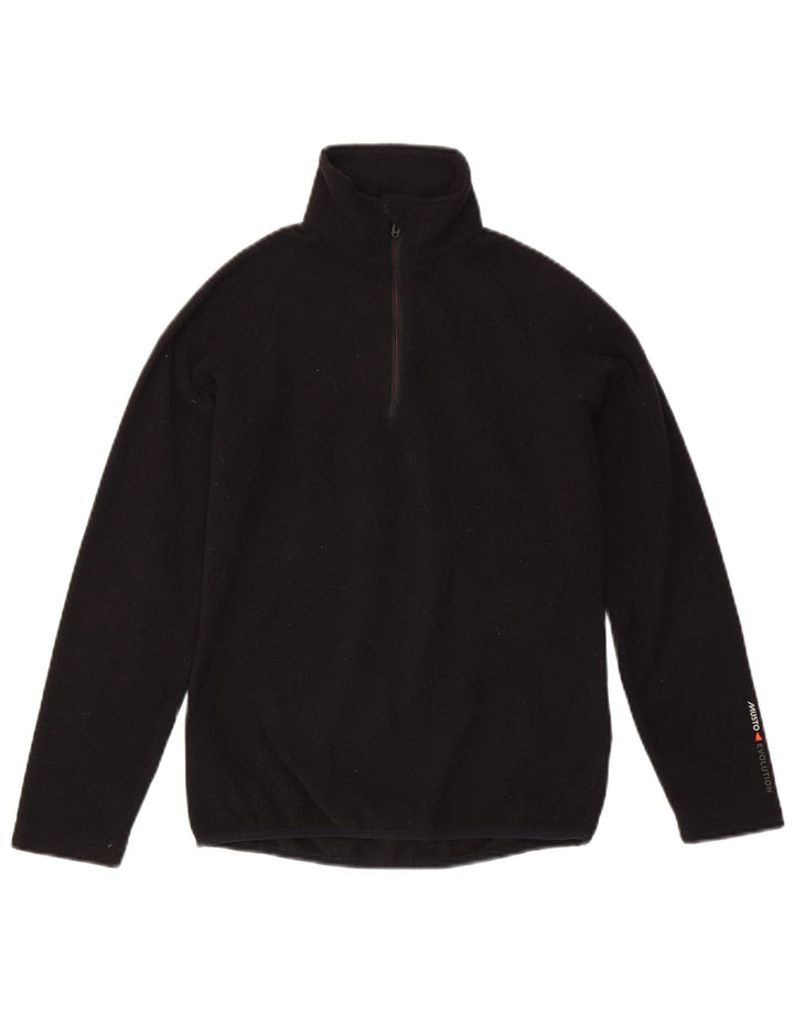MUSTO Pull polaire à col zippé pour femme UK 8 Small Noir Polyester