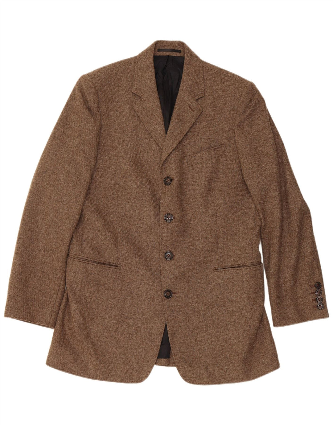 Reiss Veste blazer à 4 boutons pour homme UK 40 Large Marron Laine