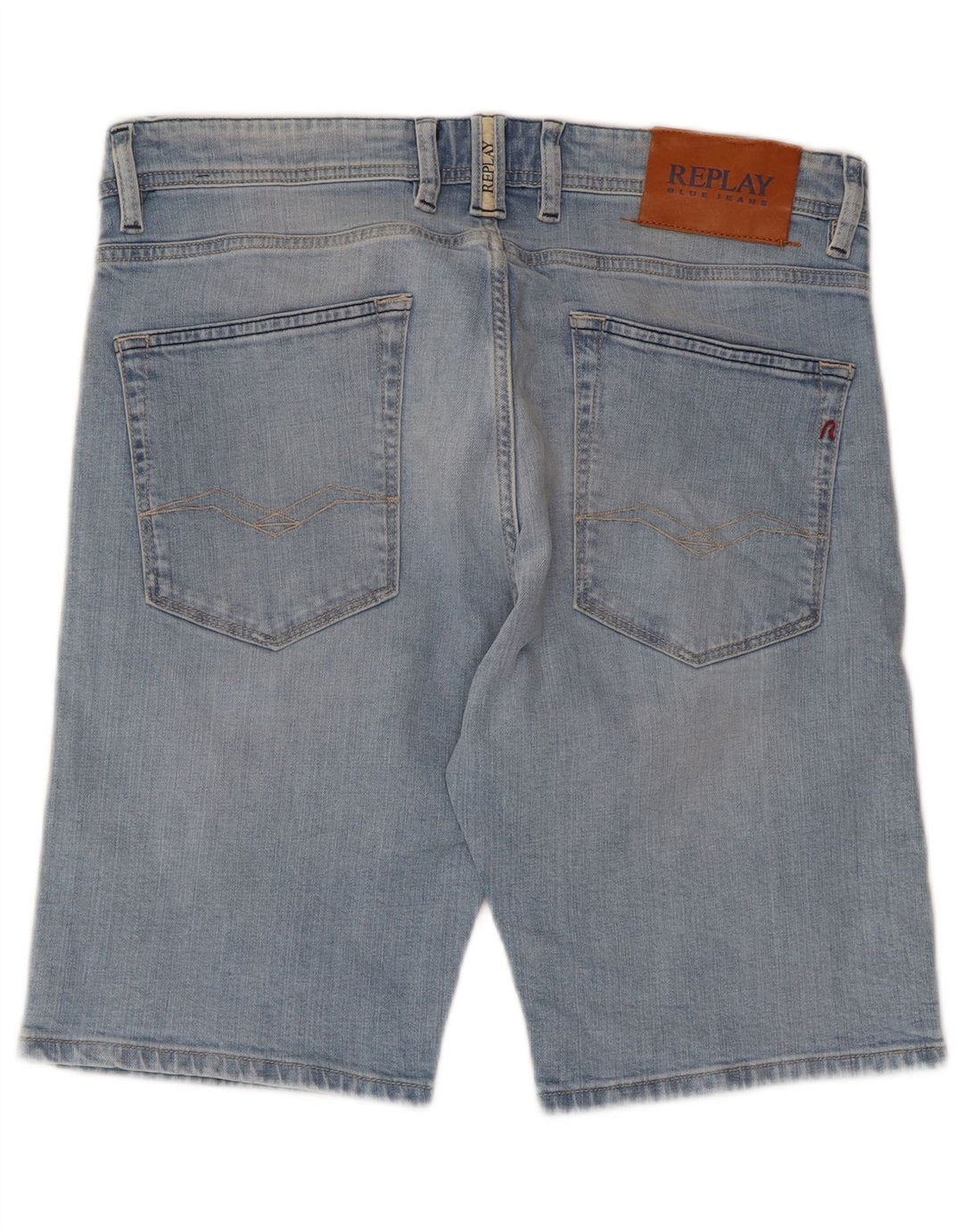 REPLAY Short en Jean Homme W24 Large Bleu Coton