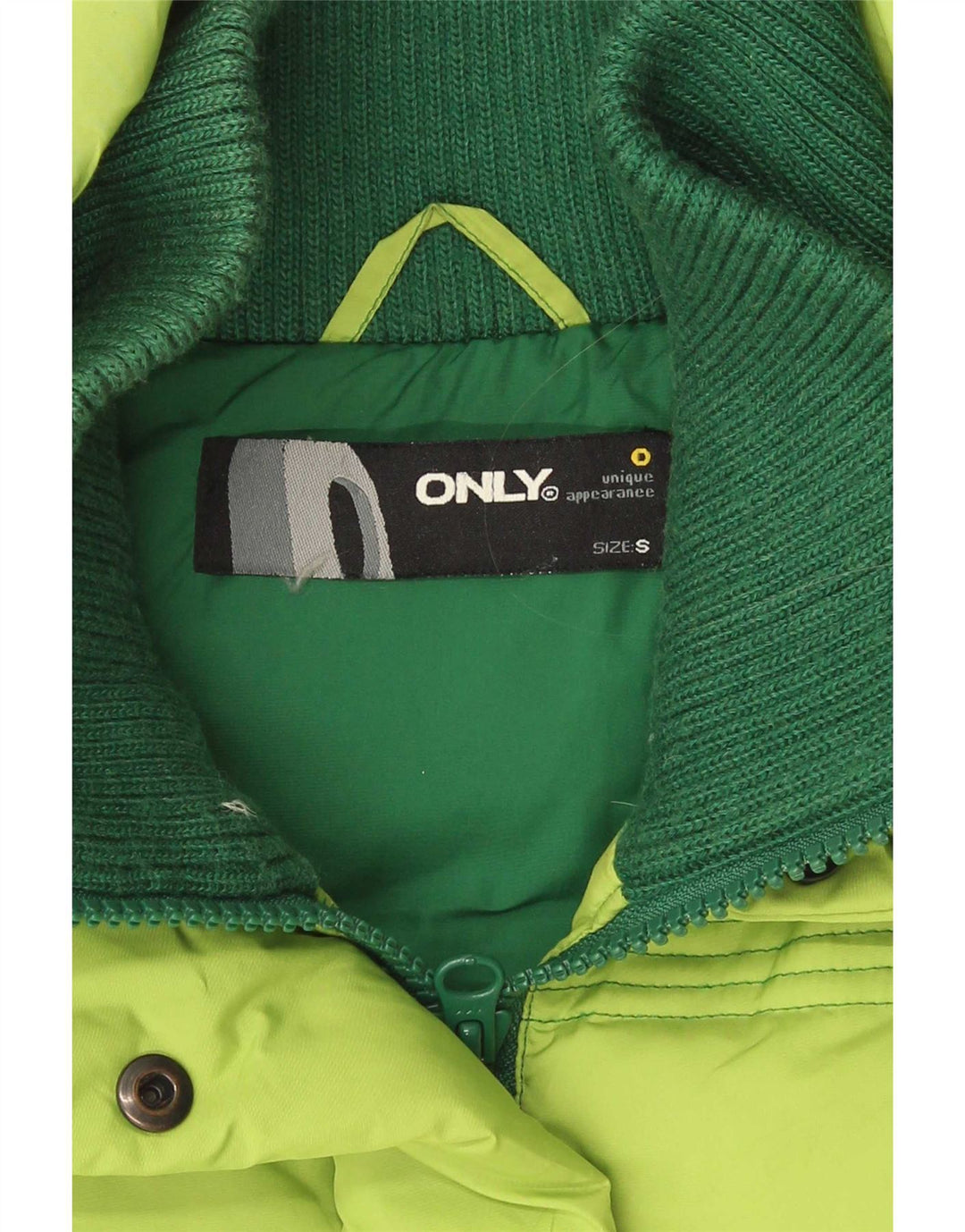 Only Gilet rembourré pour femme UK 10 Small Vert Colorblock Polyester