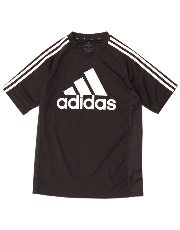 Adidas Hommes Aeroready Graphic T-Shirt Top Petit Noir Polyester