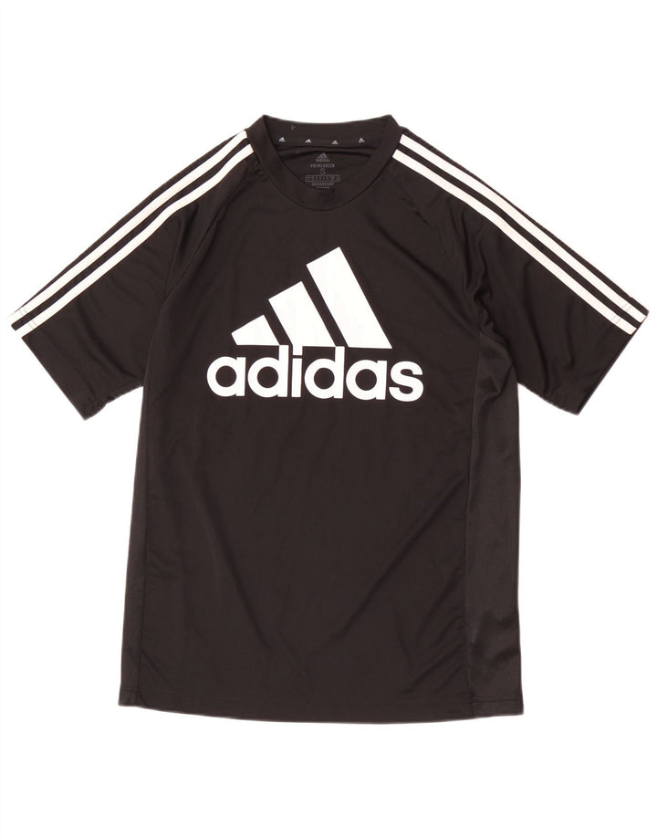 Adidas Hommes Aeroready Graphic T-Shirt Top Petit Noir Polyester