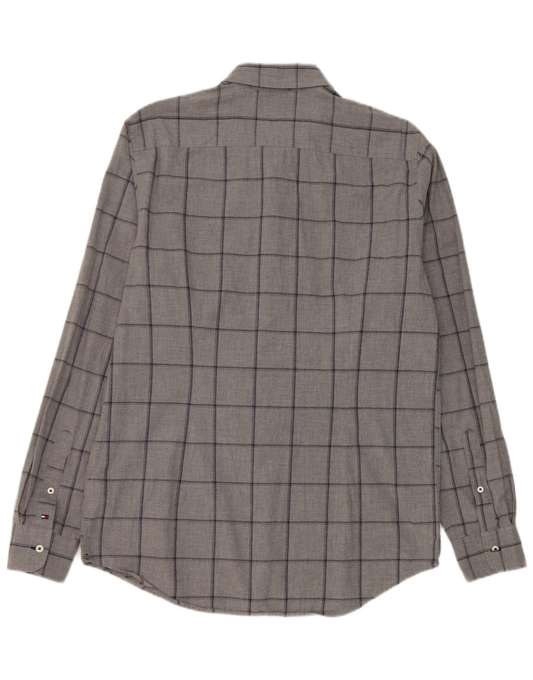 Tommy Hilfiger Chemise Slim Fit pour Homme en Coton à Carreaux Gris Large