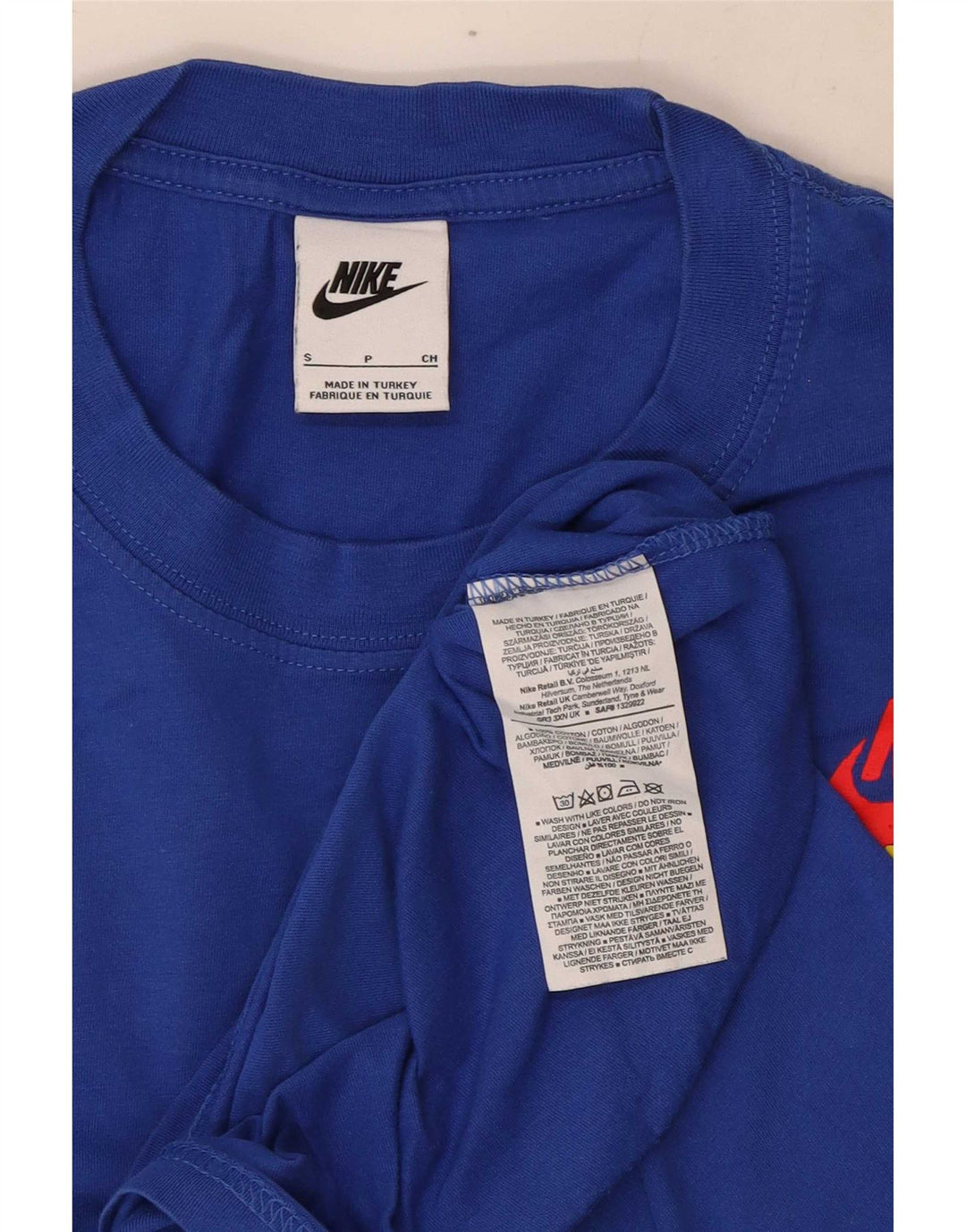 Nike T-shirt graphique pour homme, petit, bleu, coton
