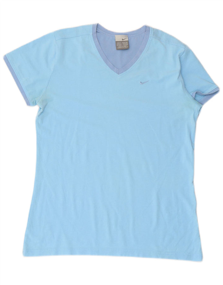 NIKE T-Shirt Femme UK 10/12 Bleu Moyen