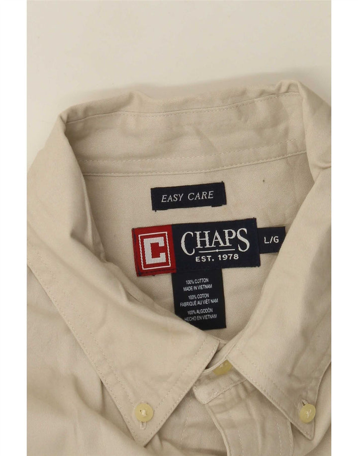 Chaps Chemise Homme Easy Care Large Beige Coton