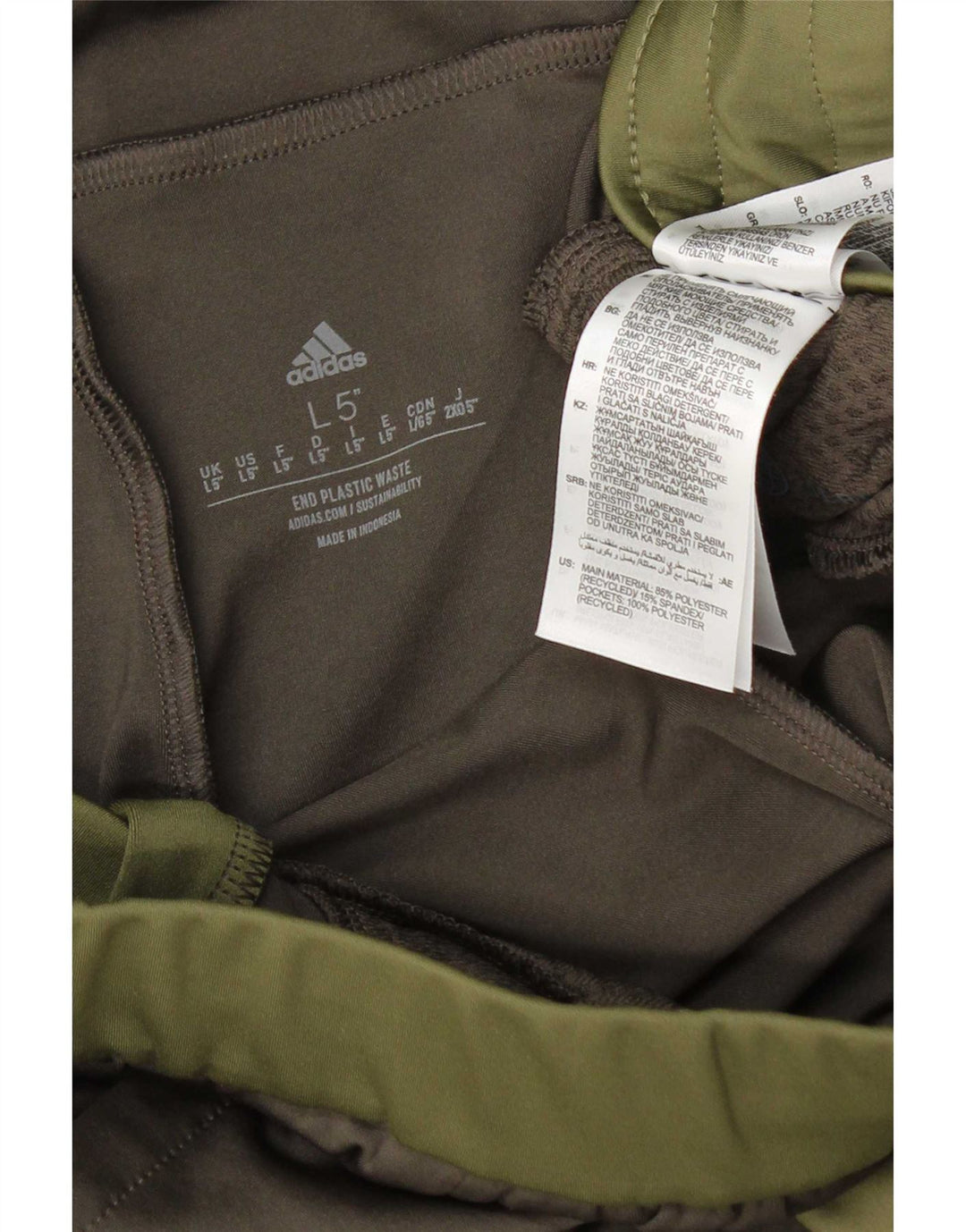 Adidas Short de sport pour homme Large Vert Colorblock Polyester