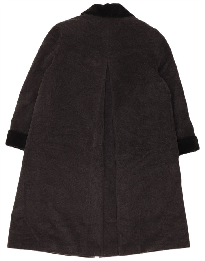 Delia Ferrari Pardessus coupe ample pour femme IT 45 Large laine grise