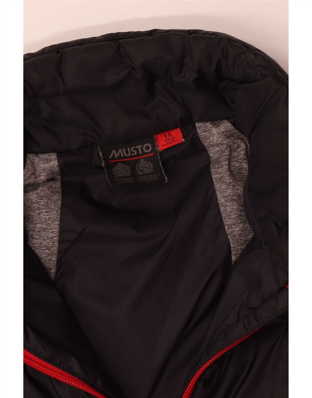 Musto Veste matelassée graphique pour garçon 13-14 ans Noir Colourblock Polyamide