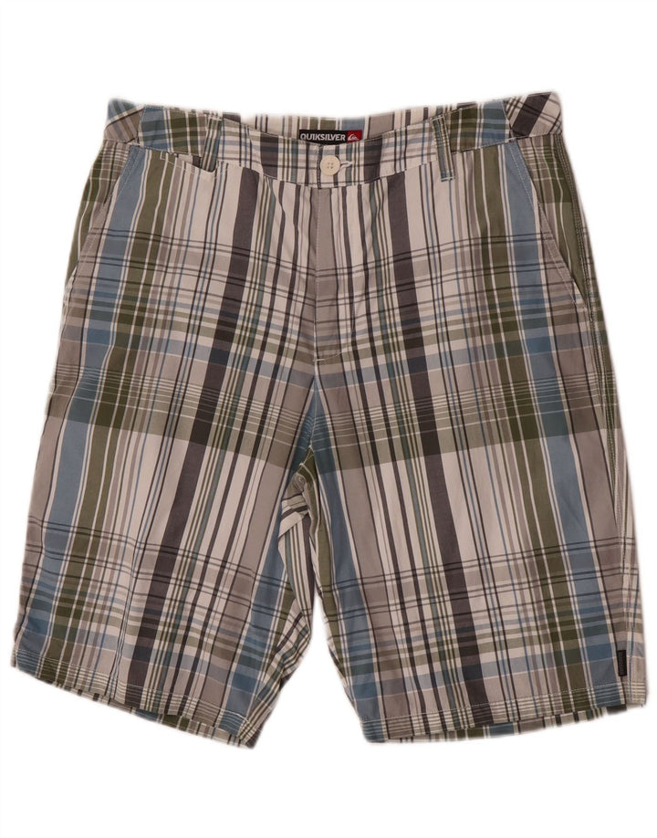 Quiksilver Short Chino Homme W34 Grand Carreau Multicolore Coton