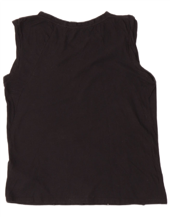 Liu Jo Débardeur graphique pour femme UK 10 Small Noir Coton