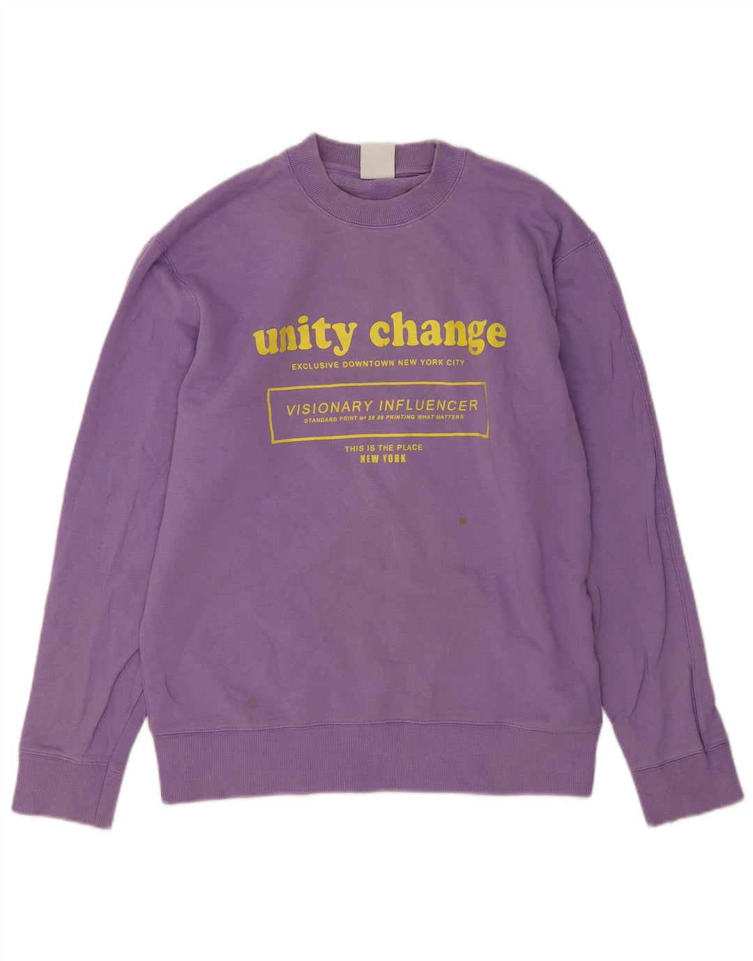 Zara Mens Graphic Sweatshirt Jumper Petit Coton Violet