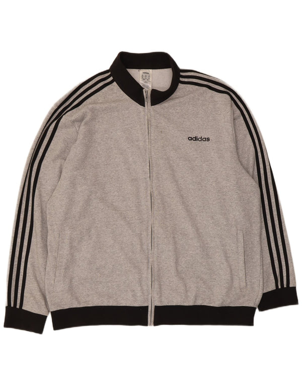 Adidas Veste de survêtement pour homme 2XL Gris Colorblock Coton
