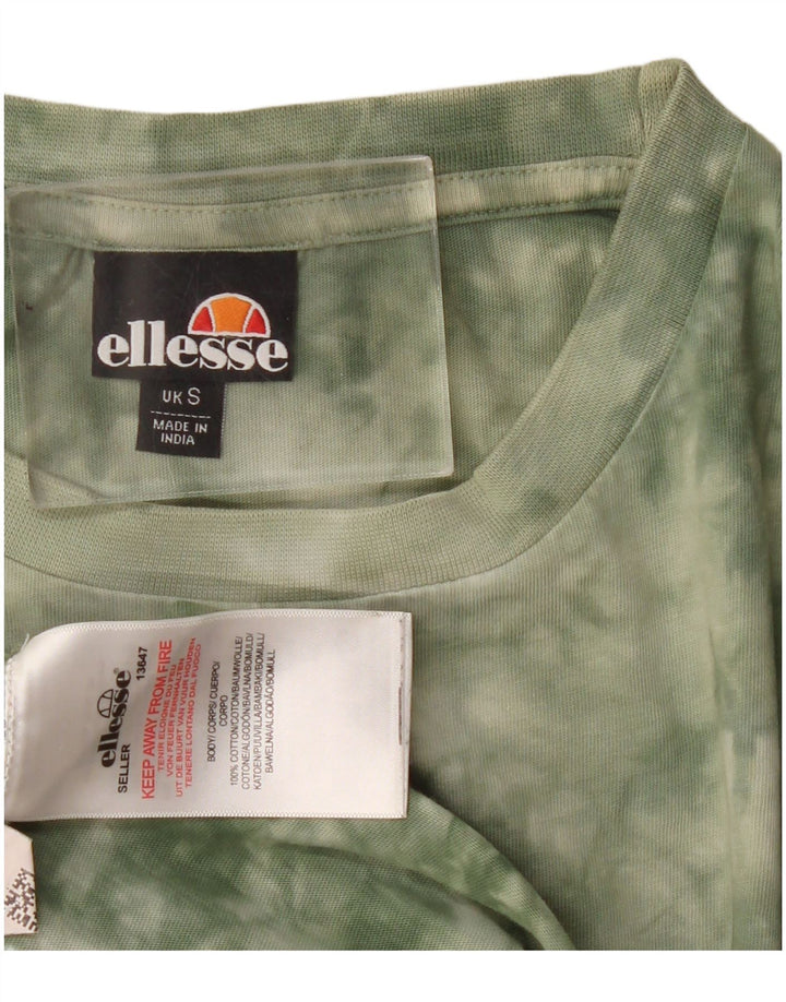 Ellesse T-Shirt Homme Haut Petit Kaki Tie Dye Coton