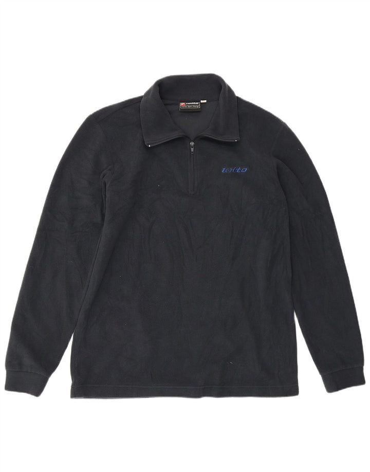 LOTTO Pull Polaire Col Zippé Homme Grand Bleu Marine Polyester