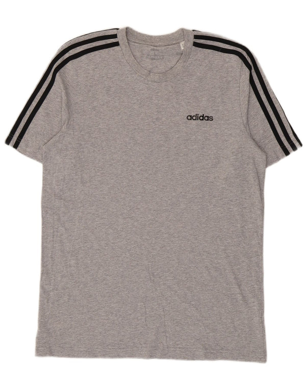 Adidas T-Shirt Homme Haut Large Gris Moucheté Coton