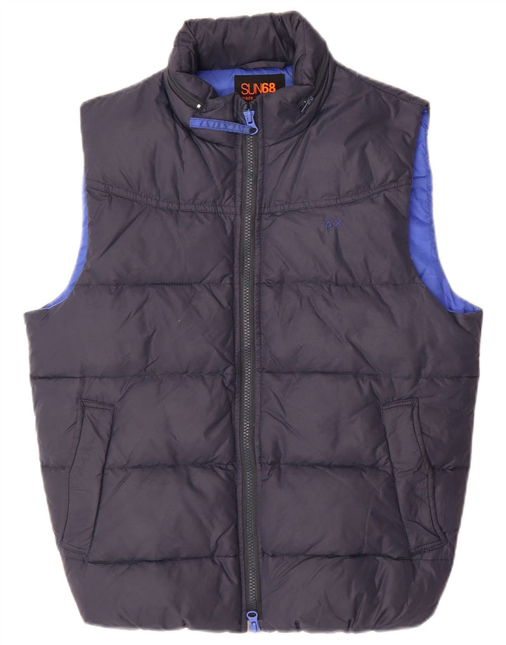 Sun68 Gilet rembourré pour homme UK 36 Small Bleu marine Polyamide