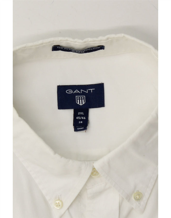 GANT Mens Shirt Size 46/48 18 2XL White Cotton