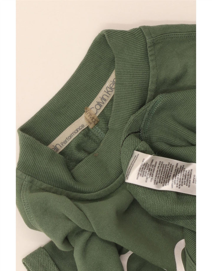 Calvin Klein Sweat-shirt graphique surdimensionné pour femme UK 10 Petit Vert