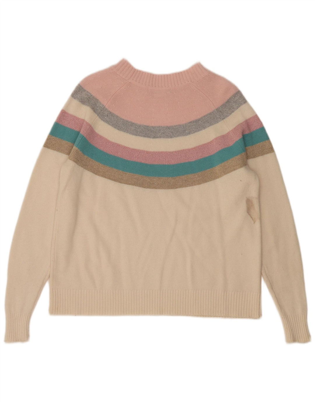 Boden Femme Pull Col Bateau UK 44 Medium Multicolore Rayé