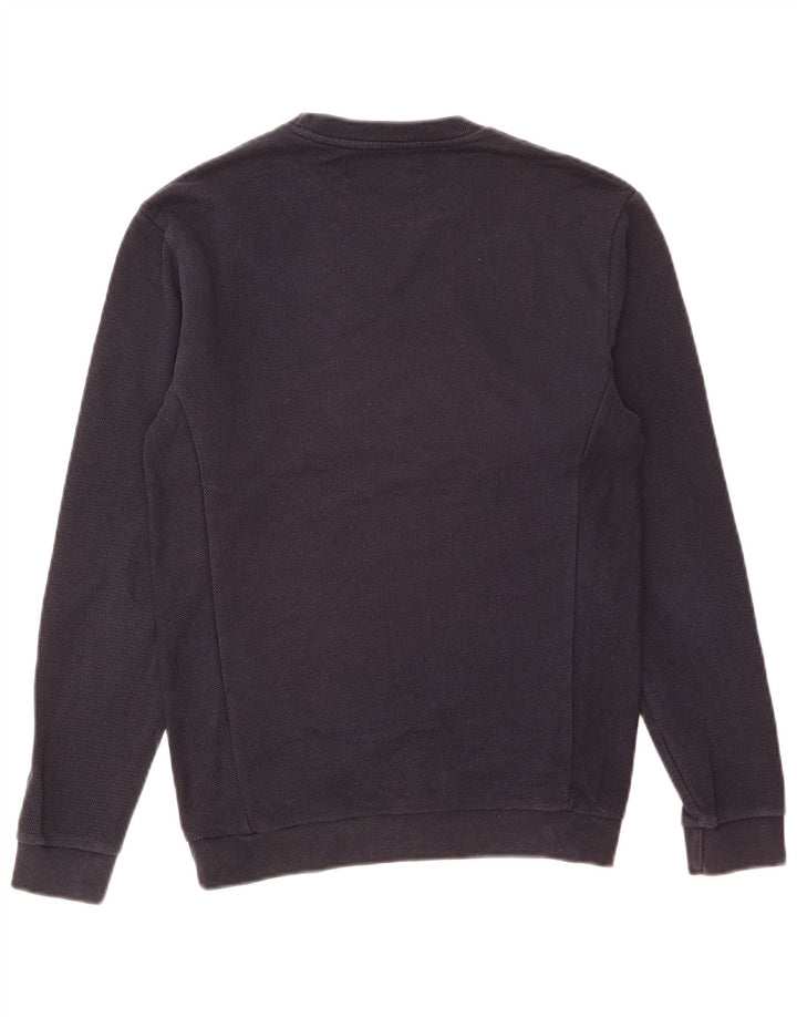 Zara Homme Sweatshirt Jumper Petit Bleu Marine Coton