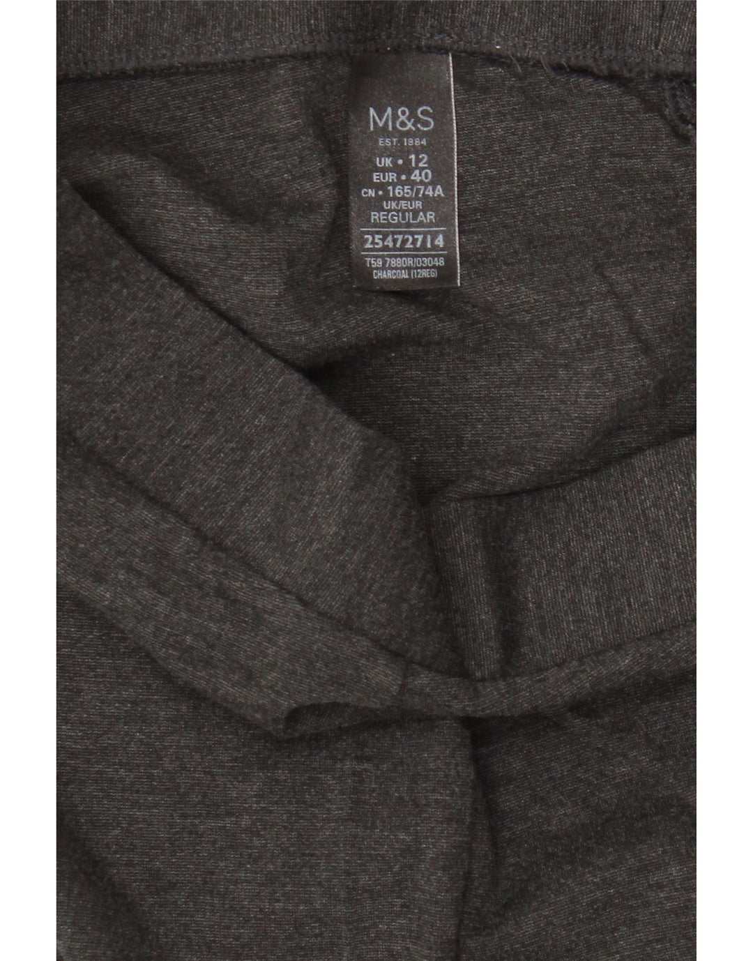 Marks & Spencer Legging court pour femme UK 42 Gris moyen Viscose