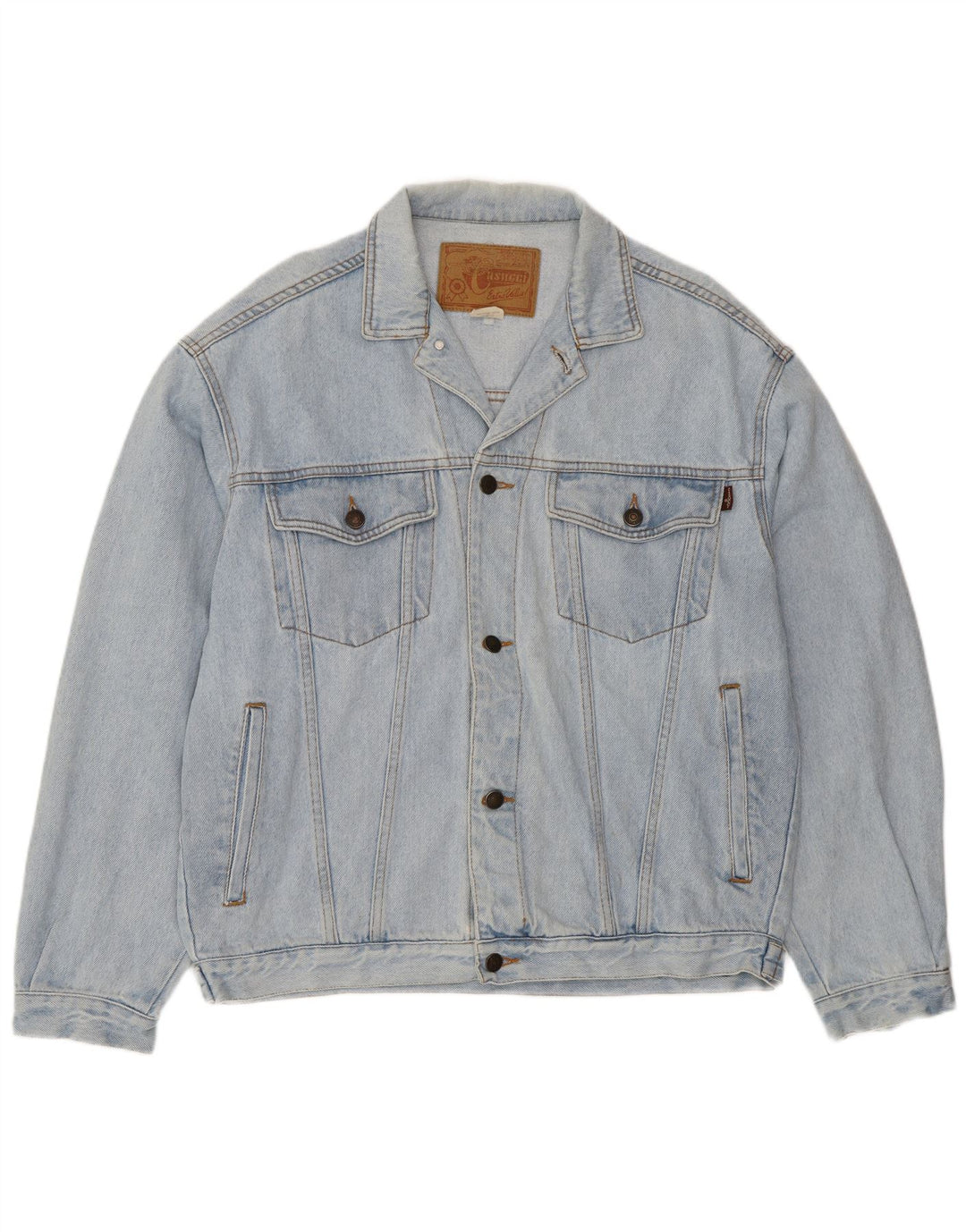 Casucci Veste en jean pour homme UK 40 Large Bleu Coton