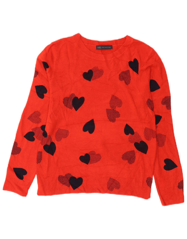 Marks & Spencer Pull col bateau pour femme UK 10 Small Orange