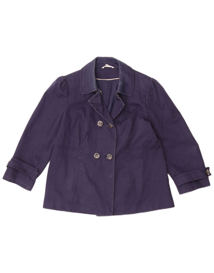 Marks & Spencer Trench court pour femme UK 14 Bleu marine moyen