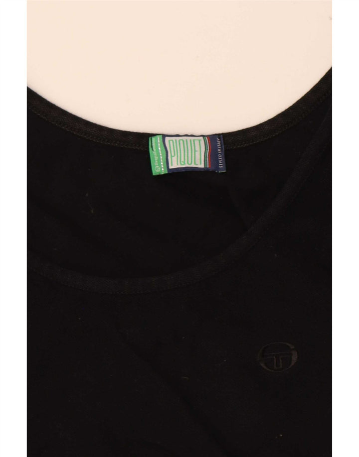 Sergio Tacchini Débardeur court pour femme UK 10 Small Noir