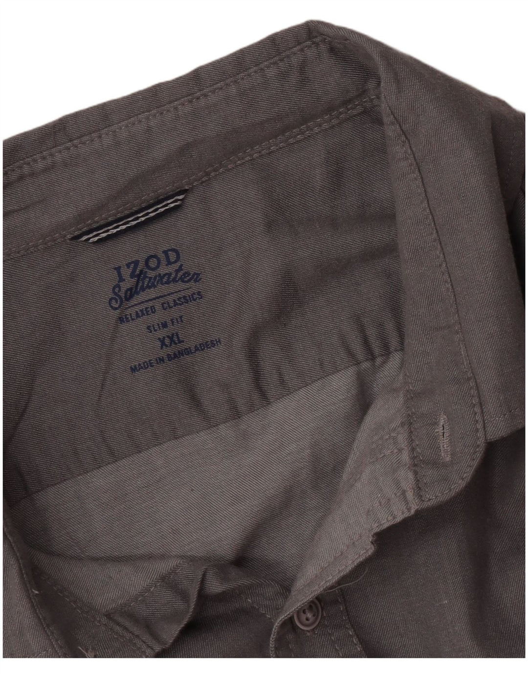 Izod Chemise Slim Fit Homme Eau Salée 2XL Gris
