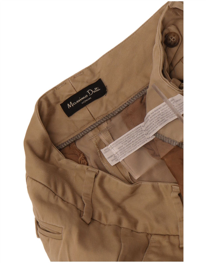 Massimo Dutti Pantalon Chino Droit Femme EU 40 Moyen W30 L30 Beige