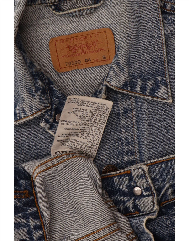 Levi's Veste en Jean Femme UK 10 Petit Bleu Coton