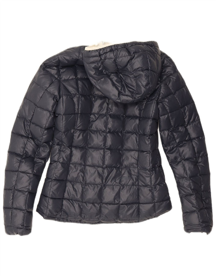K-Way Veste matelassée réversible à capuche pour femme UK 8 Small Noir Polyamide