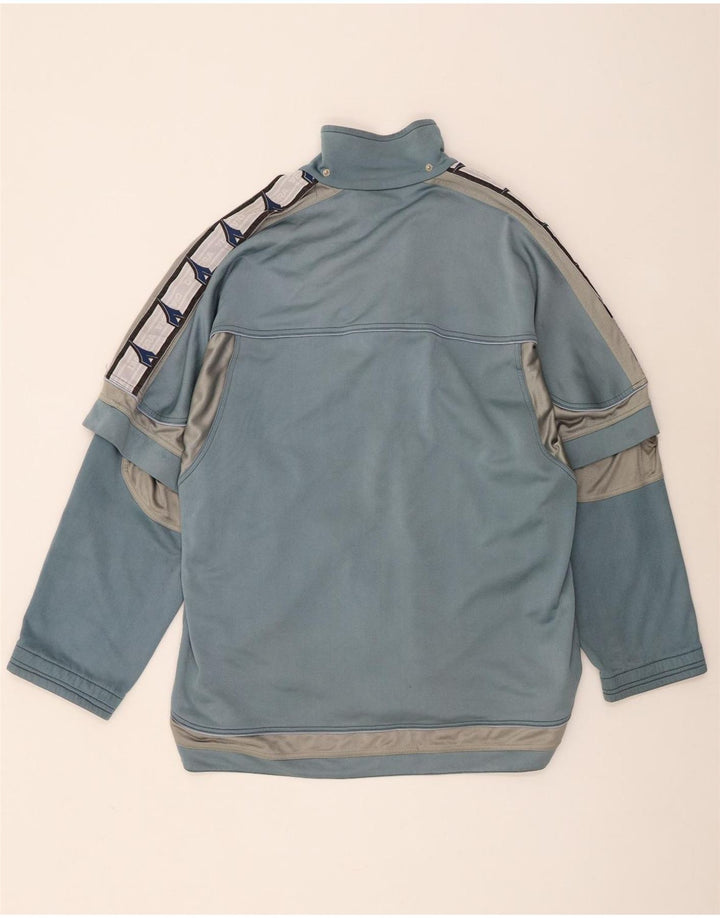 Diadora Veste de survêtement graphique pour hommes, grand, bleu, colour block