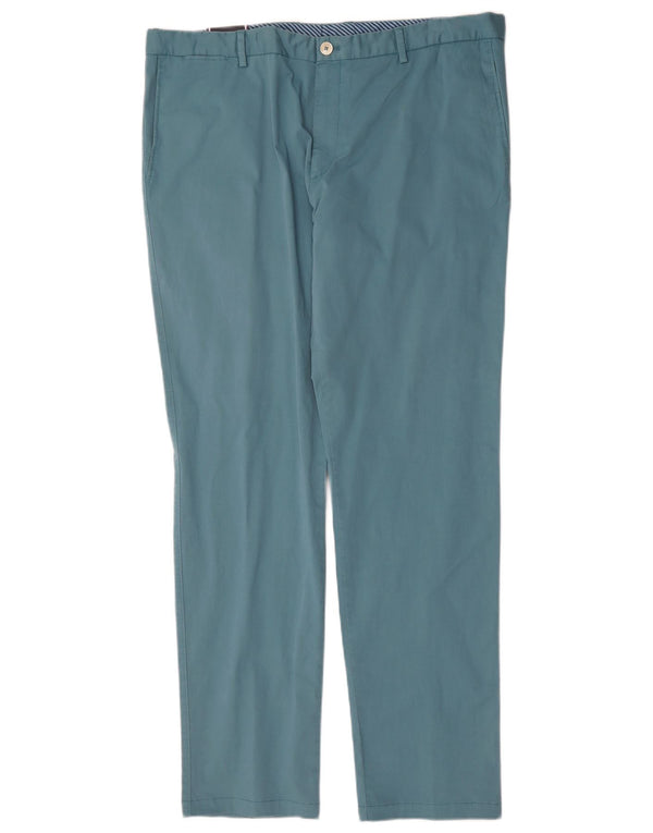 Tommy Hilfiger Pantalon Chino Ajusté Homme Taille 56 XL W40 L34 Coton Bleu