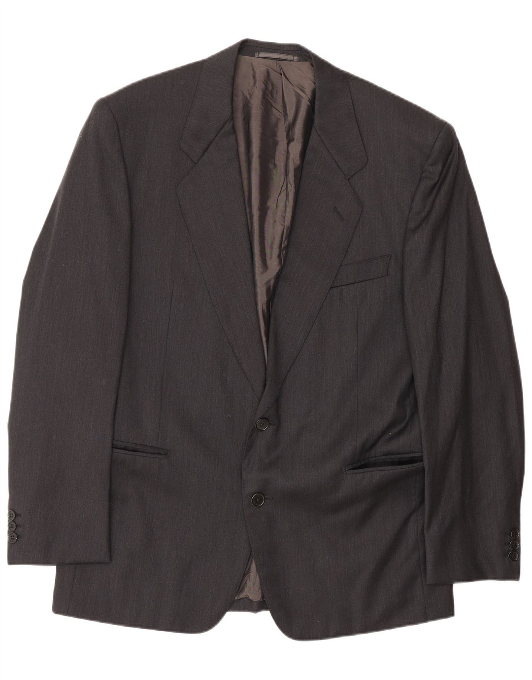 Gianfranco Ferre Veste Blazer 2 Boutons Homme IT 50 Grande Laine Grise