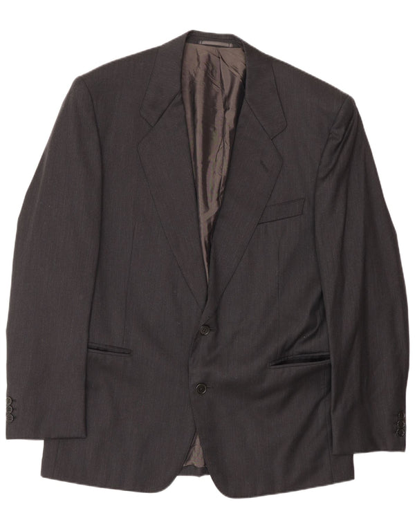 Gianfranco Ferre Veste Blazer 2 Boutons Homme IT 50 Grande Laine Grise