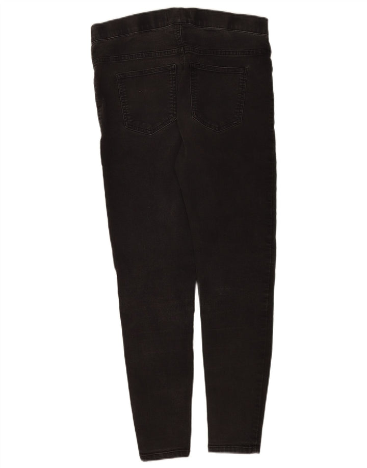 Marks & Spencer Jean Jegging Femme UK 12 Moyen W30 L35 Coton Noir