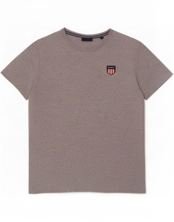 Gant T-Shirt Homme Gris Moyen Moucheté Coton