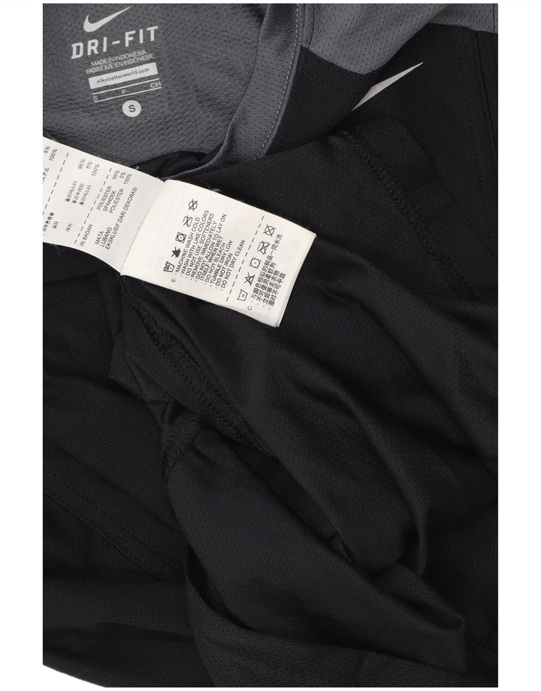 Nike Womens Dri Fit Débardeur UK 10 Petit Noir Colorblock Polyester