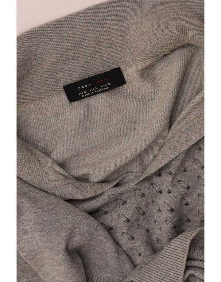 Polo à motif abstrait pour homme Zara Gris moyen
