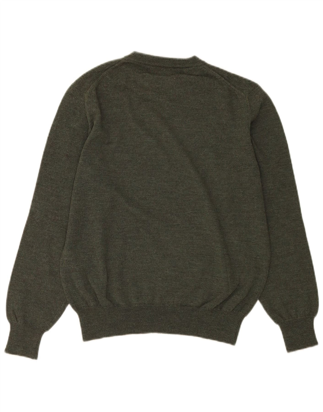 Trussardi Pull Col Rond Petit Vert Laine Vierge Homme