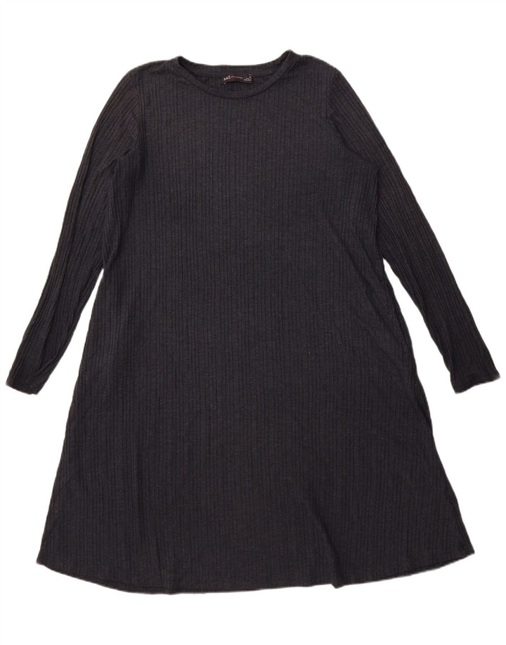 Marks & Spencer Robe trapèze pour femme UK 46 Large Bleu marine Polyester