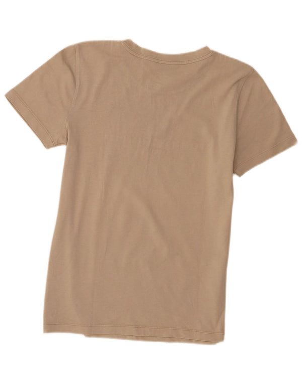 Tommy Hilfiger T-shirt graphique pour femme UK 6 XS Beige Coton