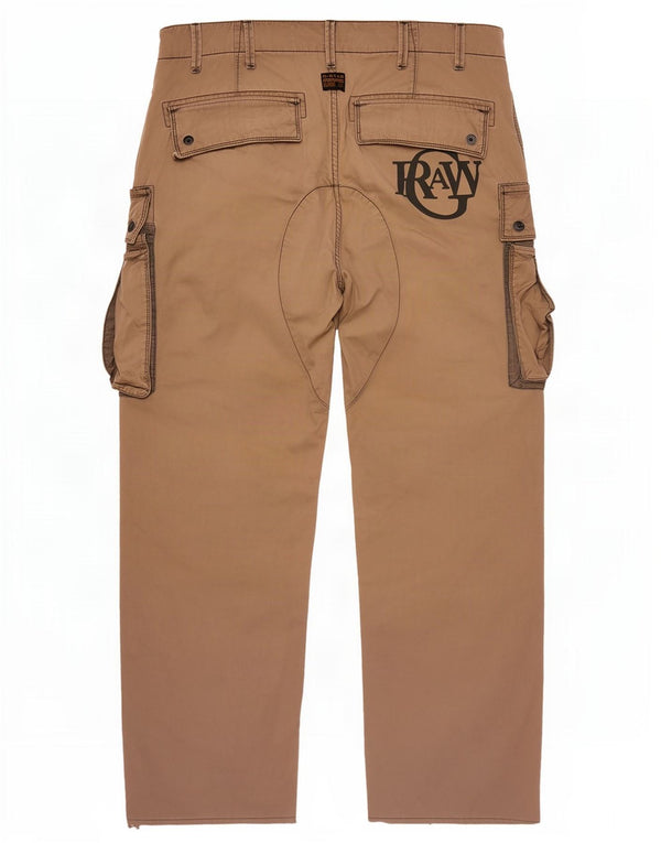 G-Star Pantalon Cargo Droit Graphique Homme W30 L28 Marron Coton