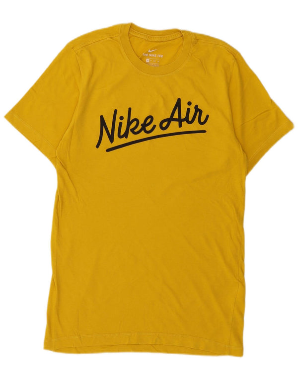 NIKE T-shirt graphique pour homme XS Jaune Coton
